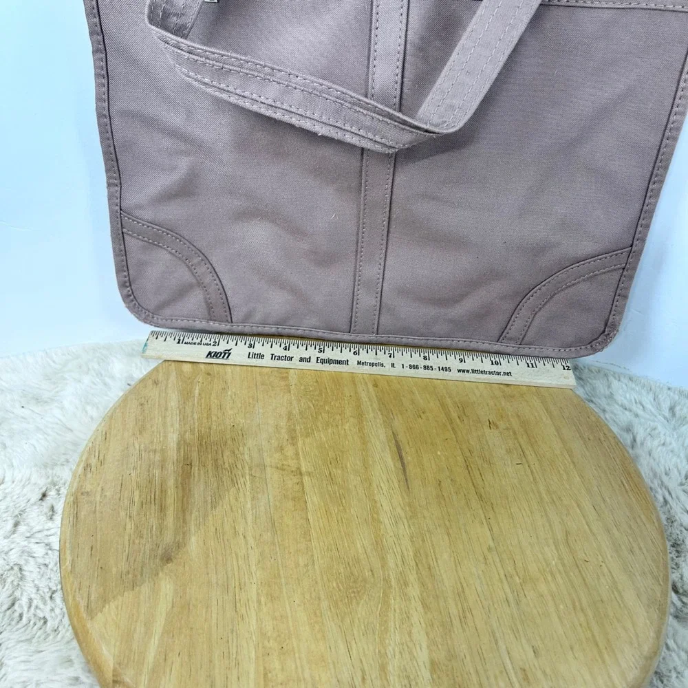 Super Spacers Tote Bag Mauve Purple Top Handle Gold Accents Travel‎ Purse